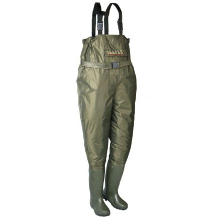Traper Chest Waders with Rubber Boots size 44