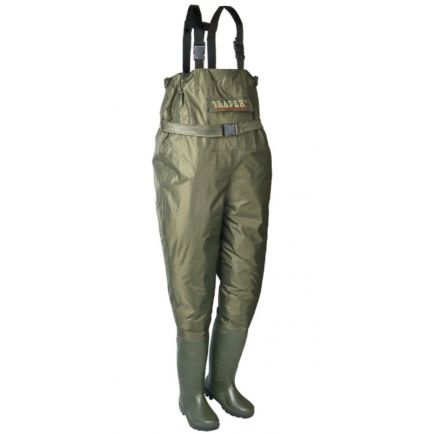 Traper Chest Waders with Rubber Boots size 45