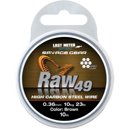Savage Gear Raw 49 stainless steel wire 0.45mm/16kg/10m