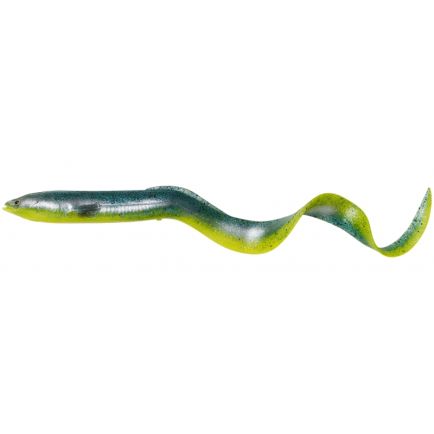 Savage Gear Real Eel Loose Body Green Yellow Glitter 15cm/12g