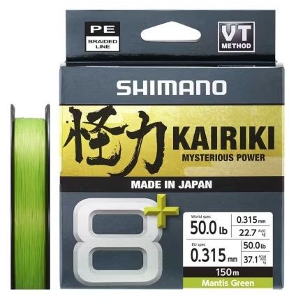 Shimano Kairiki 8+ Mantis Green 0.315mm/37.1kg/150m