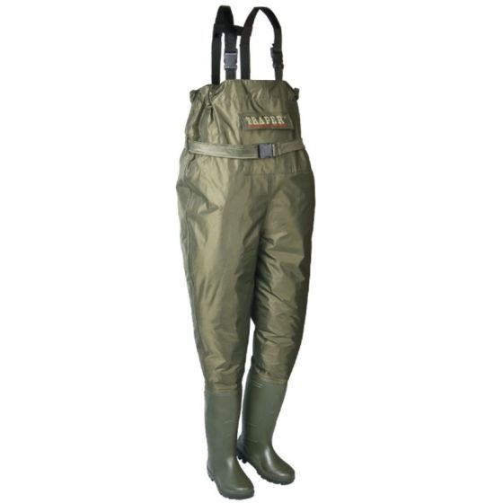 Traper Chest Waders with Rubber Boots size 44 