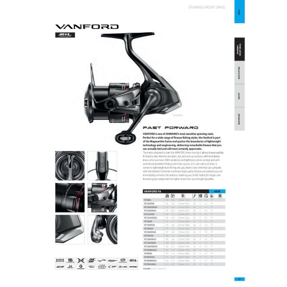 Shimano Spinning Reel Vanford FA C5000XG - LureShop.eu