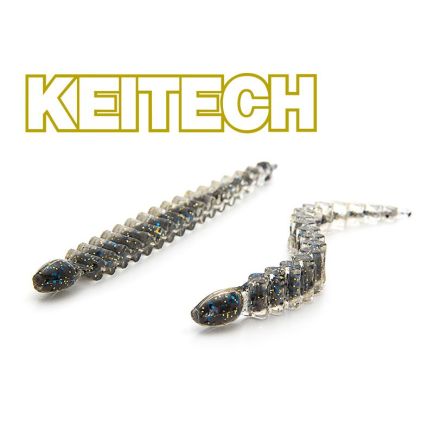 Keitech 3" Custom Leech Blue Flash Cinnamon 8cm/1g/10vnt