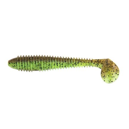 Keitech 4.3" FAT Swing Impact Green Pumpkin / Chartreuse vobleris 11cm/11g/6vnt