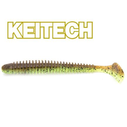 Keitech 4.5" Swing Impact Green Pumpkin/Chartreuse 12cm/9g/6vnt