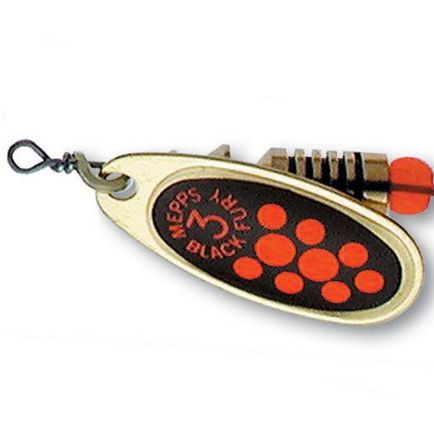 Mepps Black Fury Orange Dot / Guld Nr. 2 / 4,5g