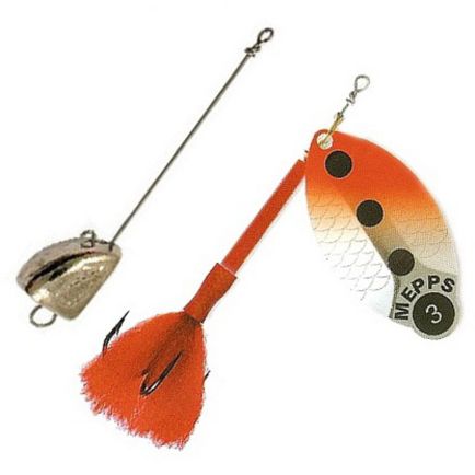 Mepps Lusox Sølv/Fluo Rød #2/16g