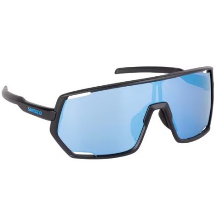 Gafas Shimano Lesath BM, color negro mate y espejo azul