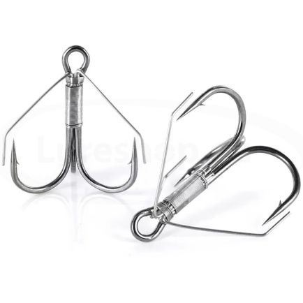 Siweida W3551 weedless treble hooks #2/0 /5pcs