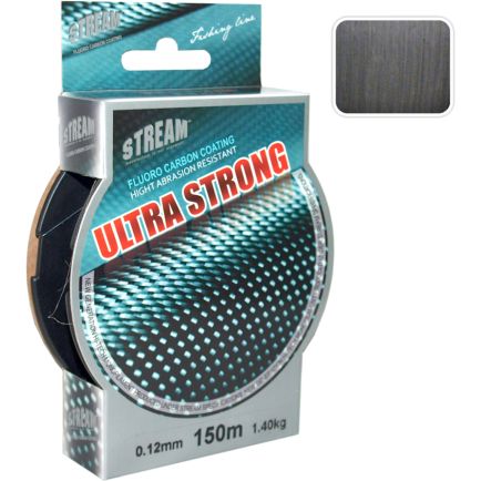 „Stream Ultra Strong“ monofilamentinis valas, pilkas, 0,28 mm / 7,3 kg / 150 m