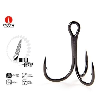 VMC 1x Inline Treble Hooks 7547BN #1/0 /5pcs 