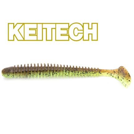 Keitech 4.5" Swing Impact Green Pumpkin/Chartreuse 12cm/9g/6pcs