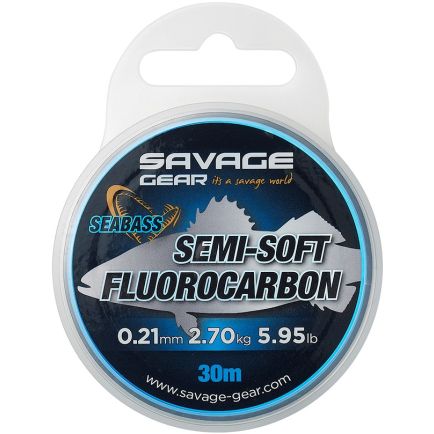 Savage Gear Semi-Soft Fluorocarbon Seabass 0,29mm/4,79kg/30m/clear