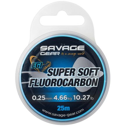Savage Gear Super Soft Fluorocarbon Egi 0,29mm/6,03kg/25m/pink