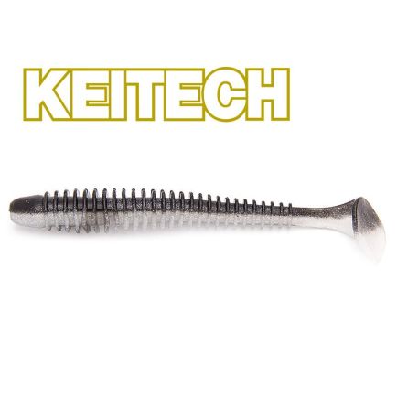 Keitech 4.5" Swing Impact Black Shiner 12cm/9g/6pcs