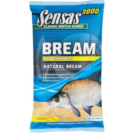Sensas Groundbait 3000 Natural Bream 1kg