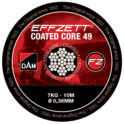 DAM Coated Core49 Steel Trace Brown 0.36mm/10m/7kg